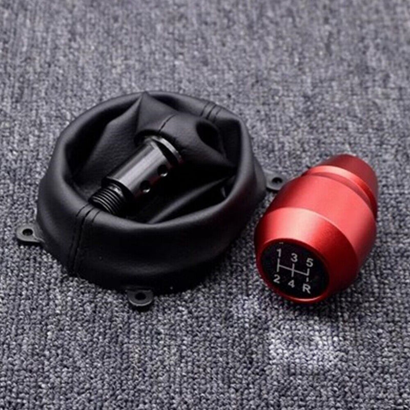 5Speed Aluminum Alloy Gear Shift Knob w/Gaitor Boot for Honda Civic 2006-2011 MT