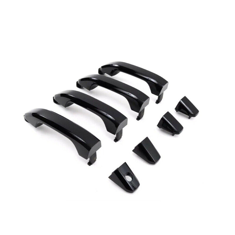 Black 4Pcs Exterior Door Handles 23236150 For 2014-2018 Silverado Sierra GM