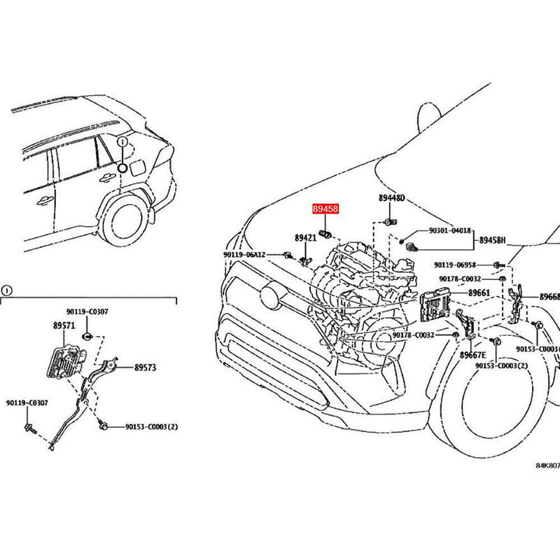 89458-33030 Fuel Oil Pressure Sensor for Toyota C-HR 2.0L Camry 2.5L 2018-2020