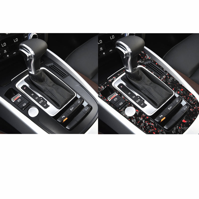 WXZOS Genuine Carbon Fiber Gear Shift Lever Panel Trim for Audi A4 B8 S4 RS4 2013-2016