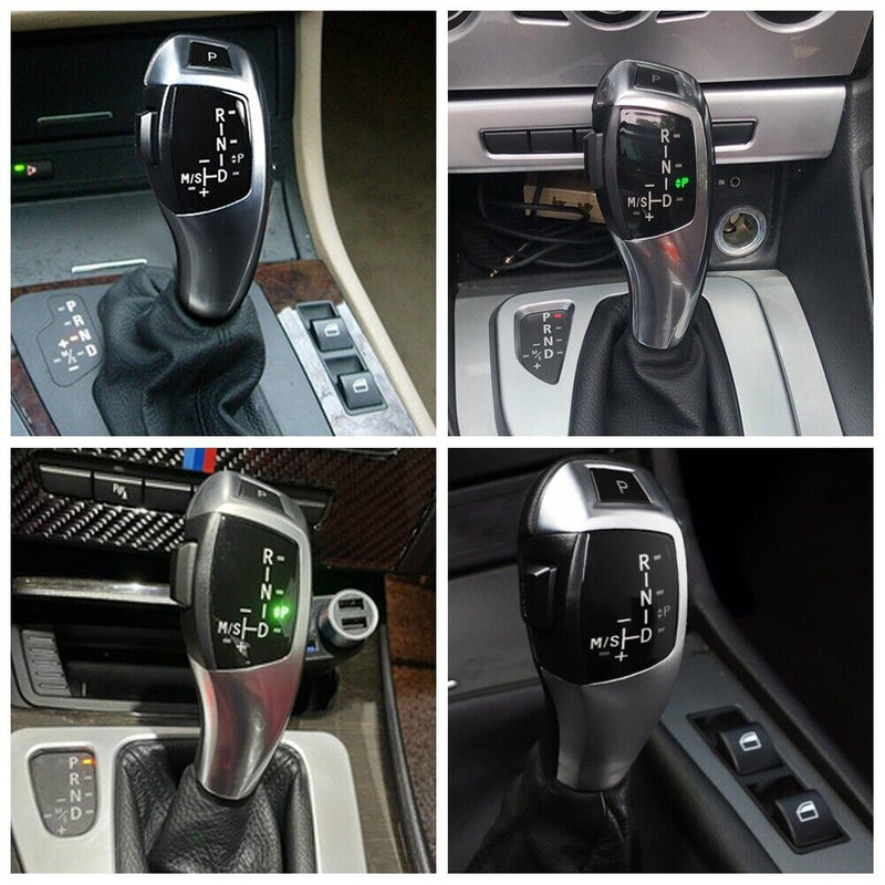Silver Shift Knob w/START STOP Cover for BMW 2006-2012 E90 E91 E92 E93 3series