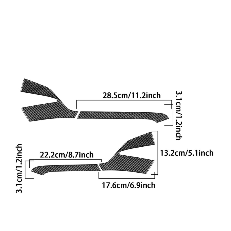 WXZOS Genuine Carbon Fiber Door Wing Mirror Trim for Chevrolet Corvette C8 2020-2024