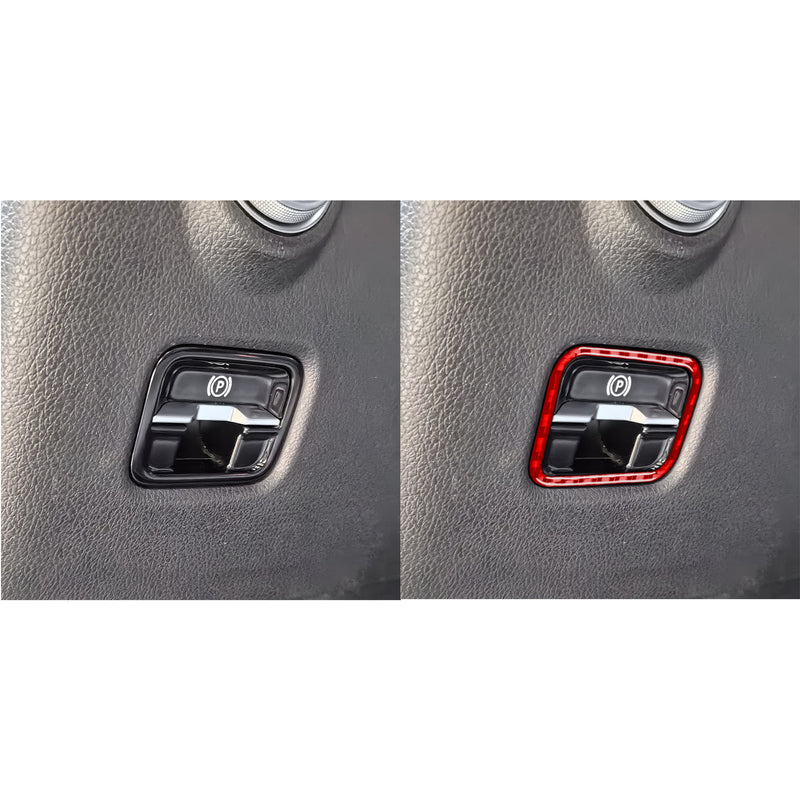 WXZOS Carbon Fiber Electronic Parking Brake Switch Trim for Benz W206 C-clas 2022-2024