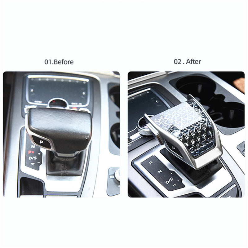 WXZOS Crystal Gear Shift Lever Knob Assembly for Audi A5 S5 RS5 2017-2024 Only Fit LHD