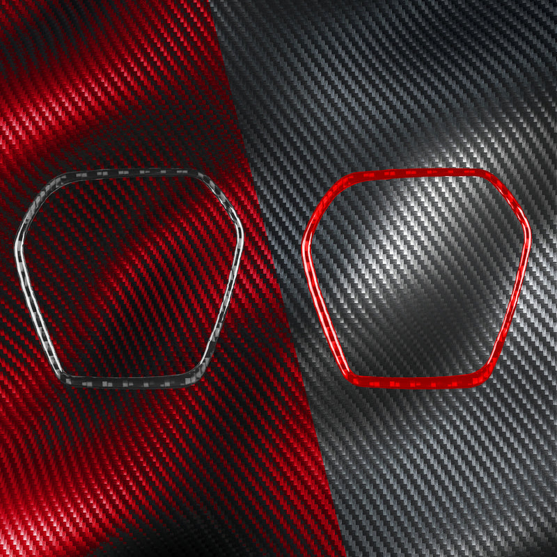 WXZOS Genuine Carbon Fiber Steering Wheel Frame Trim for Chevrolet Corvette C8 2020-24