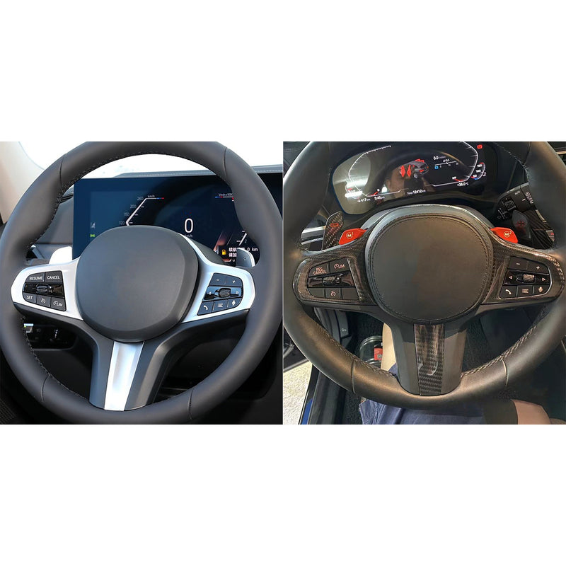 WXZOS Carbon Fiber Steering Wheel Shift Paddle Shifter for BMW 7series  G12 2019-2022