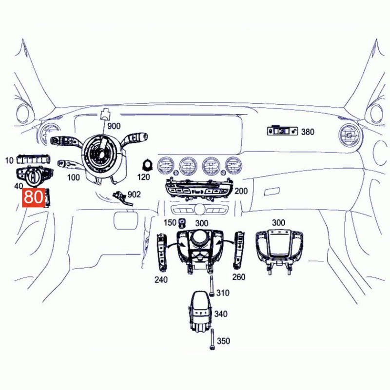 Electronic Parking Brake Switch Button for MercedesBenz W463.2 G-Class 2019-2024