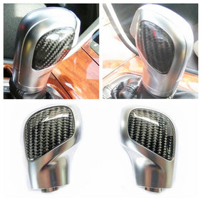 Chrome Carbon Fiber Gear Shift Knob Cover w/DSG Trim for VW Jetta 2013-2021