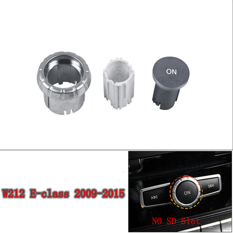 WXZOS CD Audio Control Button Knob Cover Set for Mercedes-Benz W212 E-class 2009-2015