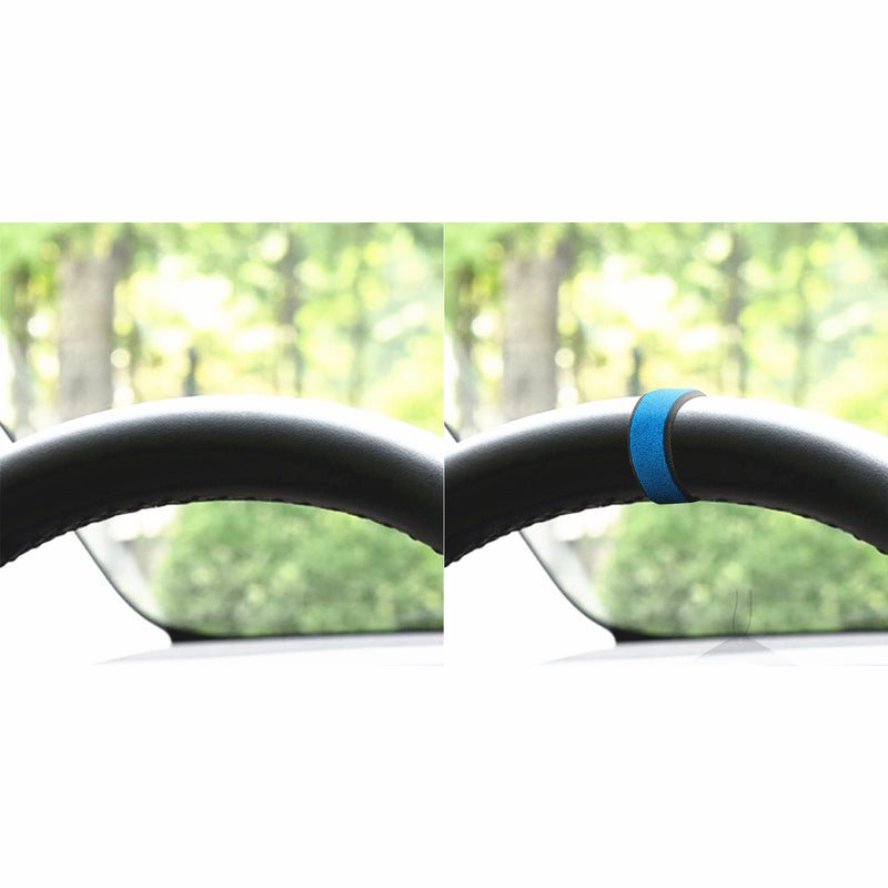 WXZOS Suede Steering Wheel Centering Mark for All Car 2000-2024