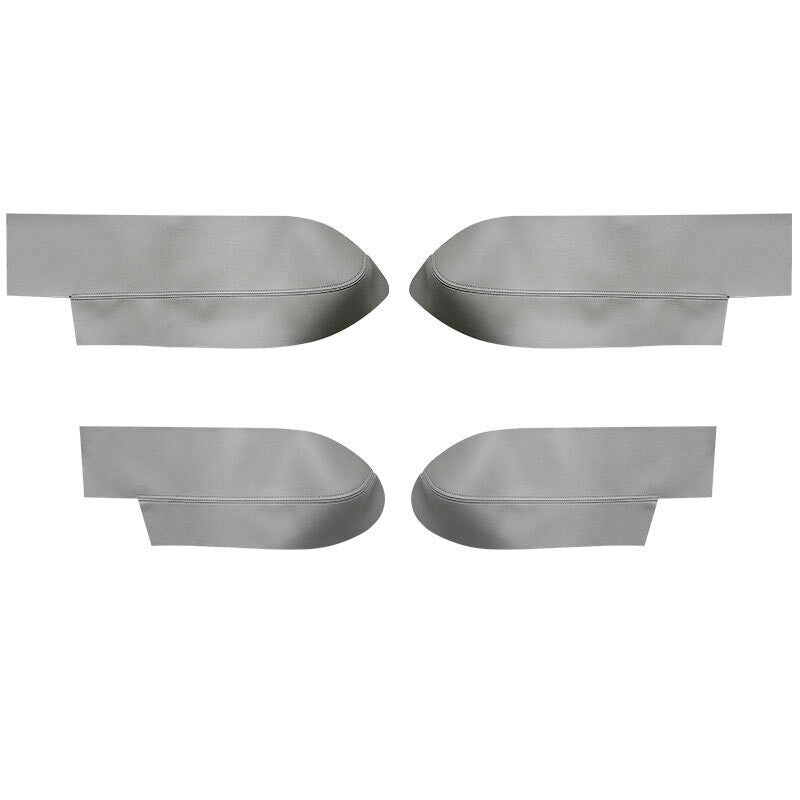 4Pcs Gray Door Armrest Panel Insert Leather Cover for Honda CR-V 2007-2011