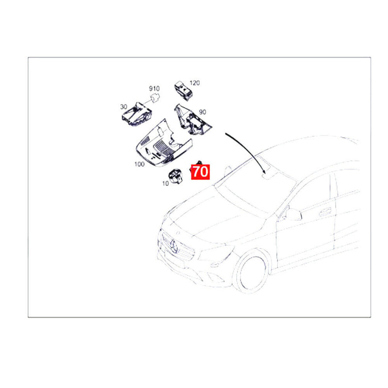 Rain Humidity Sensor for Mercedes Benz E-class (W212) 2009-2010 (A207) 2010-2016