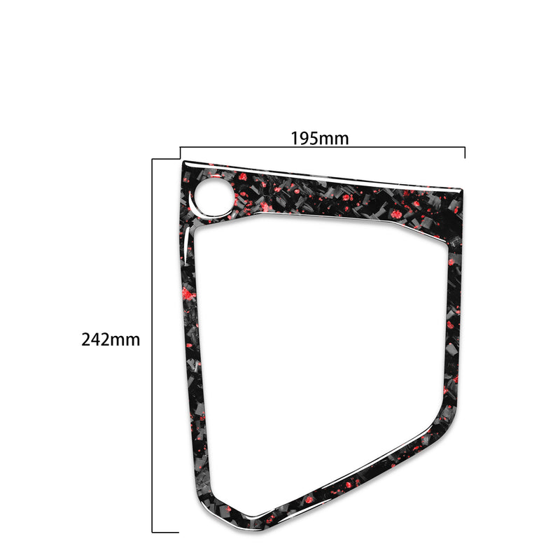 WXZOS Genuine Carbon Fiber Gear Shift Knob Lever Panel Trim for VW Tiguan 2017-2020
