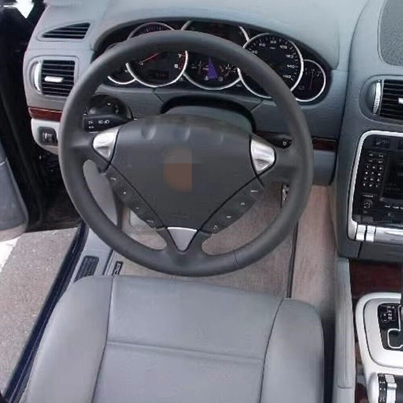 Authentic Leather Steering Wheel Protective Cover for Porsche Cayenne 2003-2010
