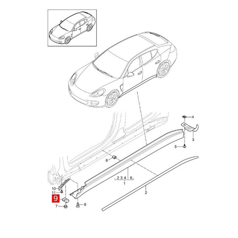 Sale Center Pillar Rocker Jack Support PAD for Porsche Panamera 2010-2023