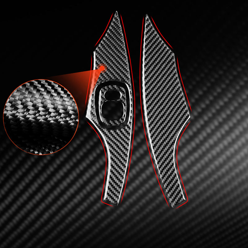 WXZOS Genuine Carbon Fiber Door Armrest Switch Panel Trim for Toyota Celica 2000-2005