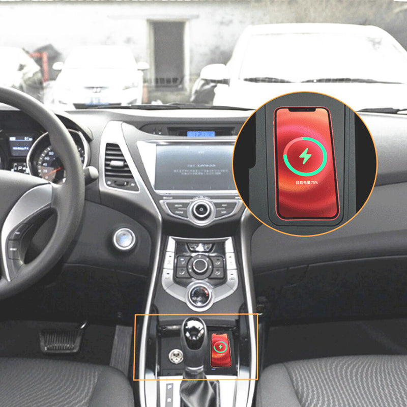 WXZOS Center Console Phone Wireless Fast Charging Pad for Hyundai Elantra 2012-2015
