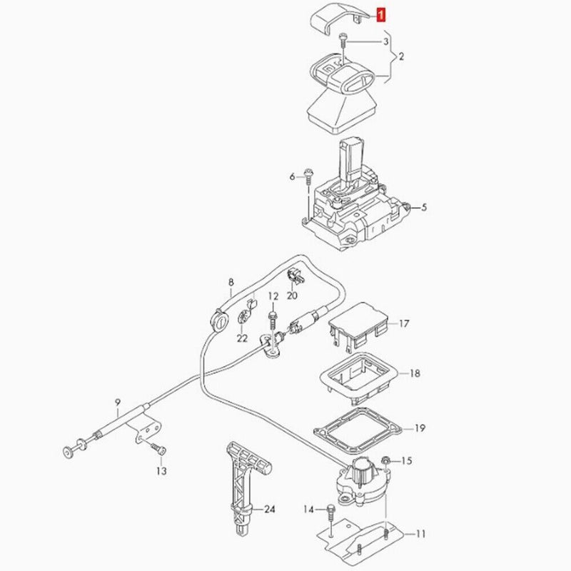 Cache bouton levier de vitesses pour VW Touareg III CR7 2019-2024 (LHD)