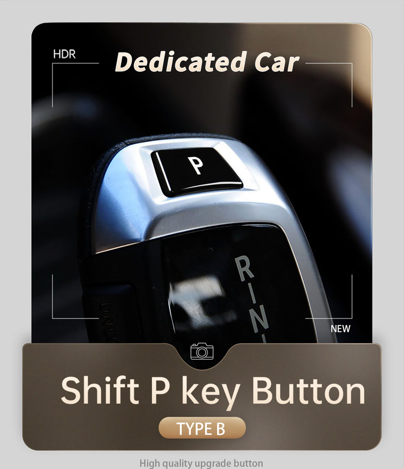 WXZOS Gear Shift Knob Lever P Key Button Cover for BMW 7 Series F01 F02 2008-2014