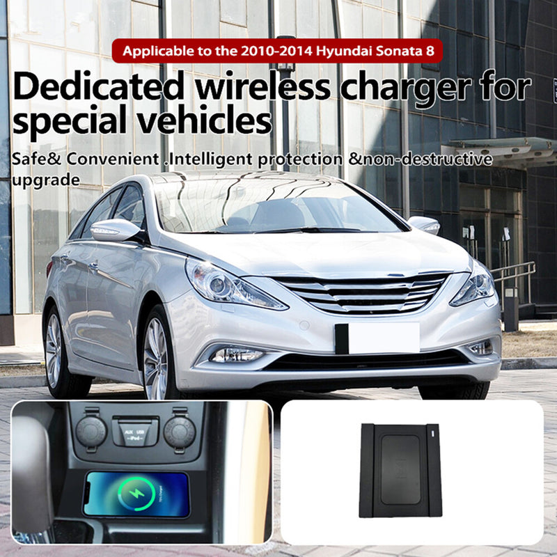 WXZOS Center Console Phone Wireless Fast Charging Pad for Hyundai Sonata 2010-2014