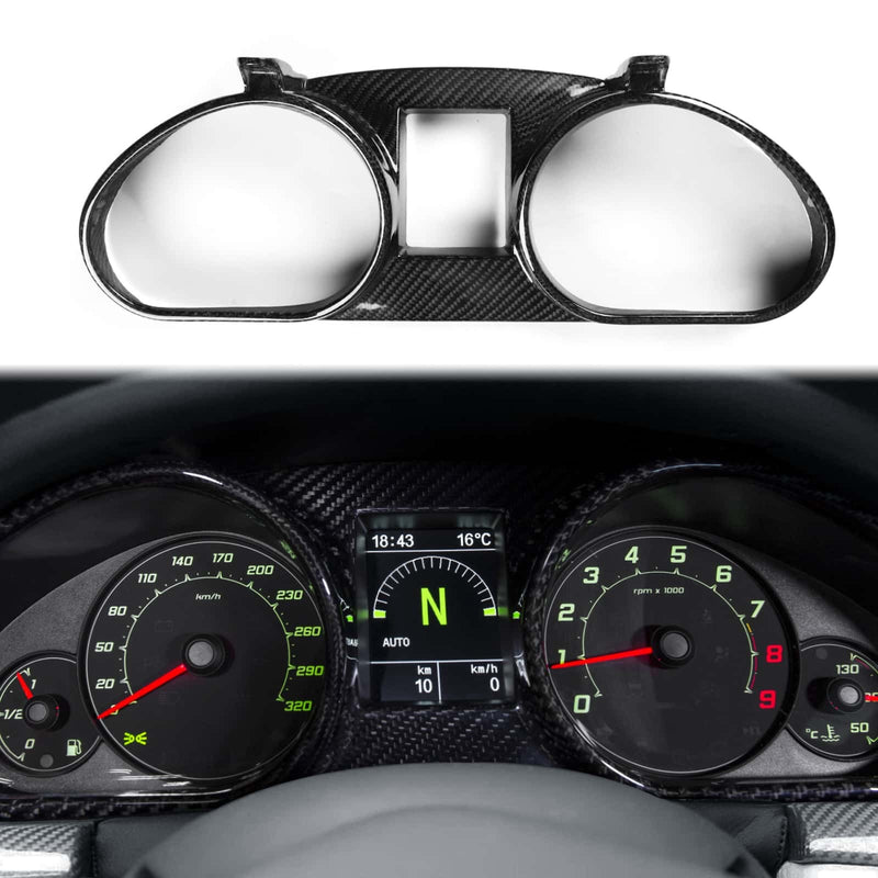 WXZOS Car Carbon Fiber Instrument Cluster Bezel for Maserati GranTurismo(M145) 2009-20