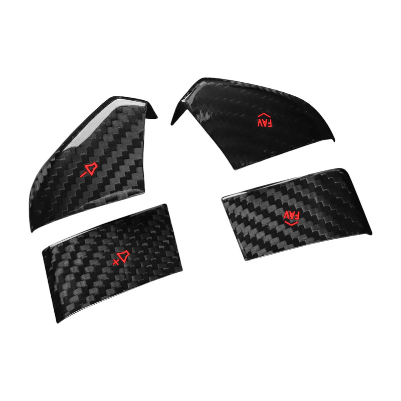 WXZOS Carbon Steering Wheel Drive Mode Button Trim for Chevrolet Corvette C8 2020-2024
