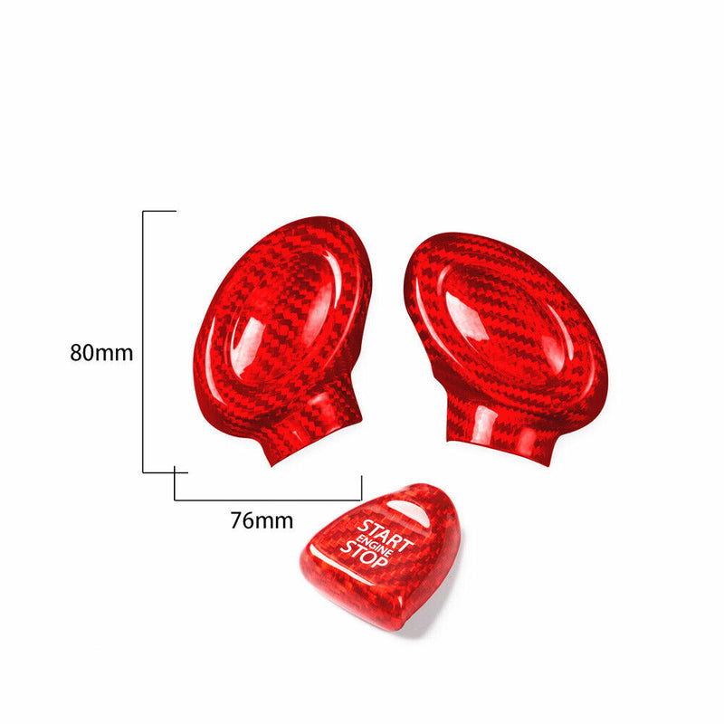 Carbon Fiber Gear Shift Knob Cover w/SST Trim Kit for Mini Cooper F60 2015-2021