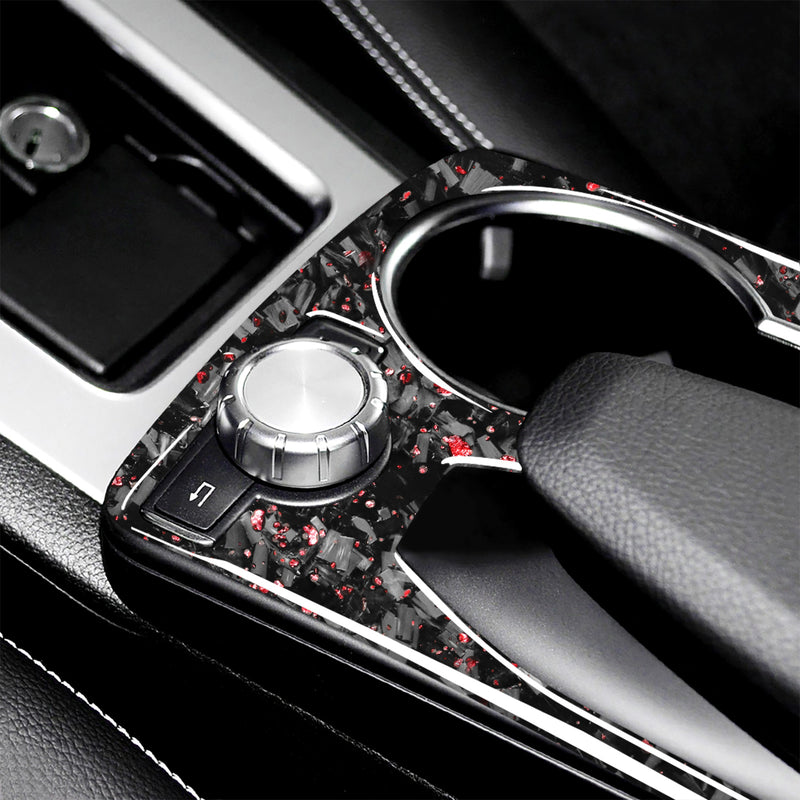 WXZOS Genuine Carbon Fiber Gear Shift Lever Trim for Benz X204 GLK-Class 2008-2015