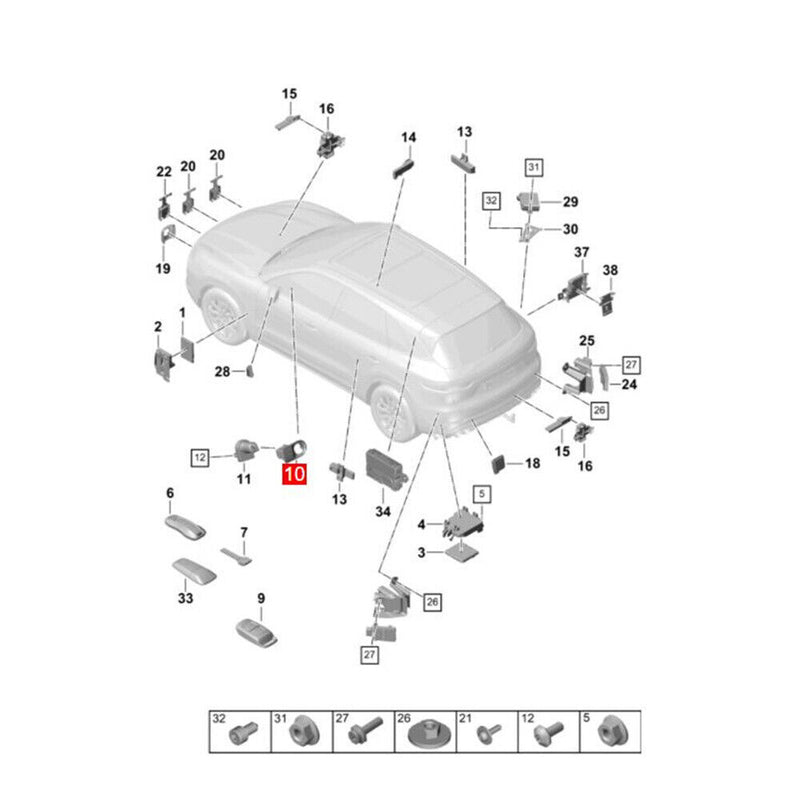 Automatic Headlight Lighting Control Switch for Porsche 2018-2021 Cayenne 9Y0