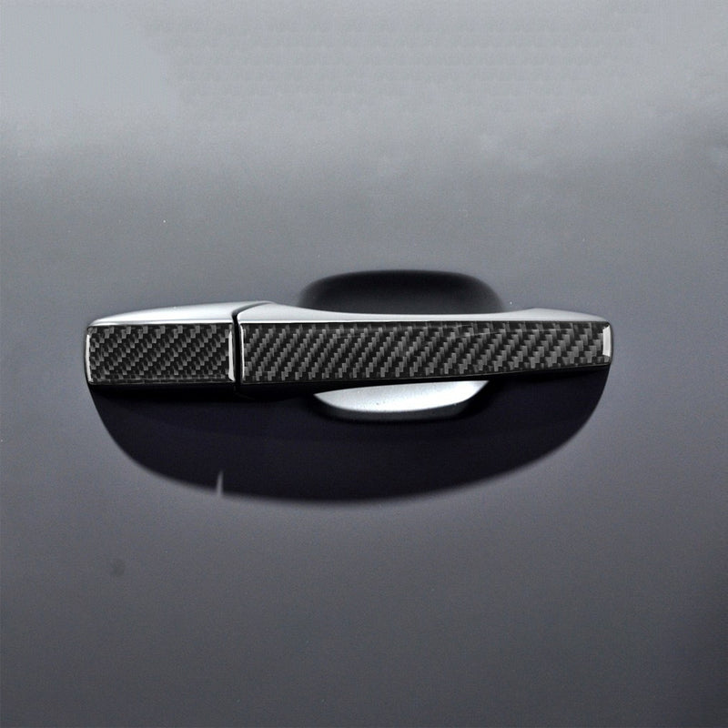 WXZOS Genuine Carbon Fiber RExterior Door Handle Trim for Dodge Durango 2011-2019