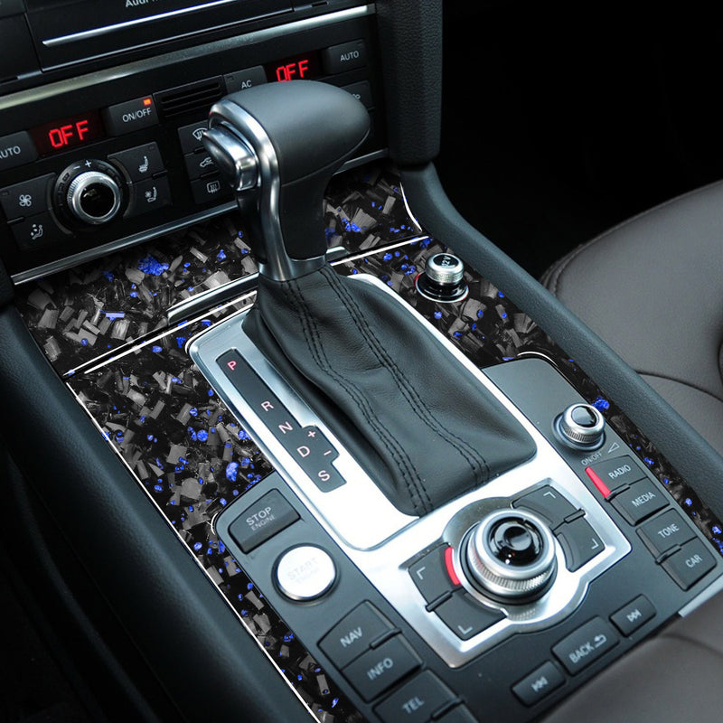 WXZOS Genuine Carbon Fiber Gear Shift Lever Panel Trim for Audi Q7 SQ7 2008-2015