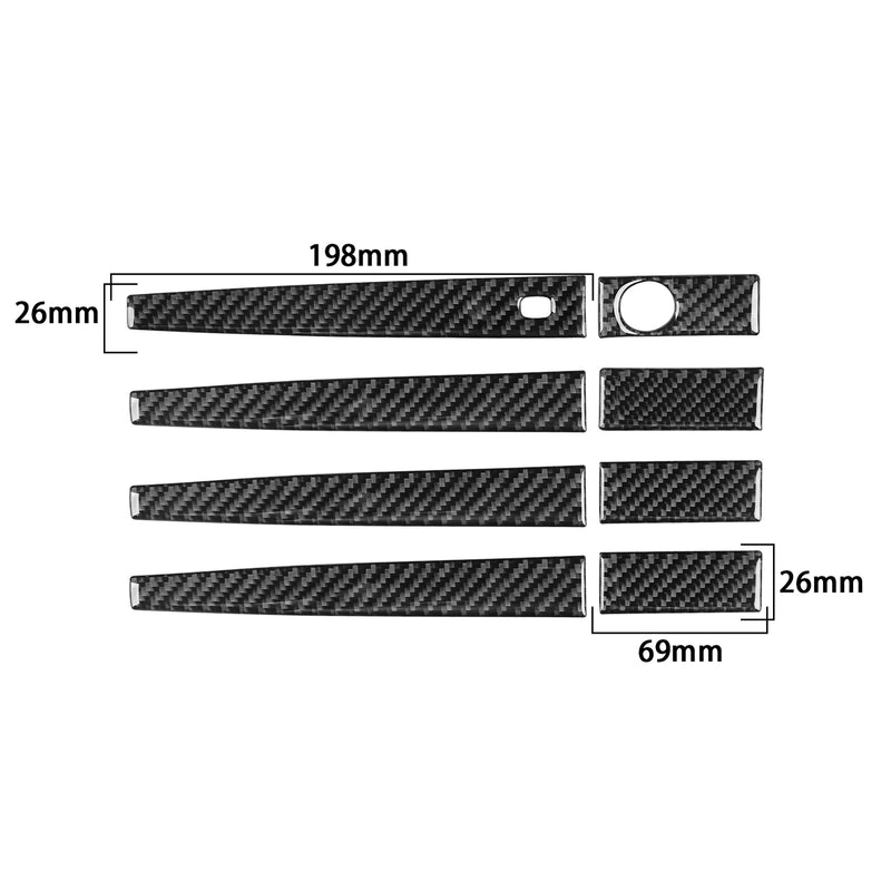 WXZOS Genuine Carbon Fiber RExterior Door Handle Trim for Dodge Durango 2011-2019