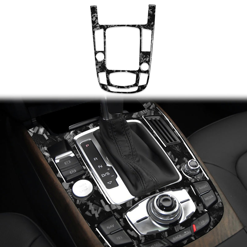 WXZOS Genuine Carbon Fiber Gear Shift Lever Panel Trim for Audi A5 S5 RS5 2013-2016