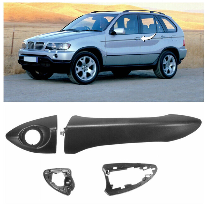 Front Left Side Dumb Black Exterior Door Handle For BMW X5 2000-06 51218243617