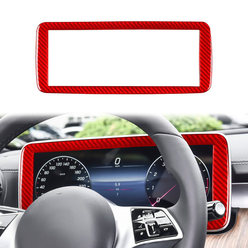 WXZOS Carbon Fiber Instrument Cluster Display Screen Trim for Benz W254 GLC 2023-2024