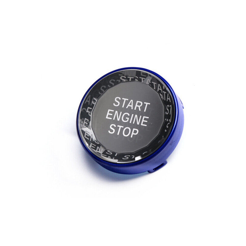 Blue Engine Start Stop Switch Button Cover For BMW E Classis E90 E92 93