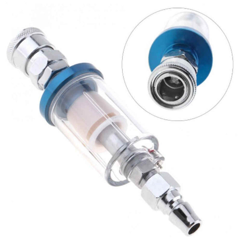 1/4" Inline Air Filter Water Oil Separator For Spray Paint Gun Tool