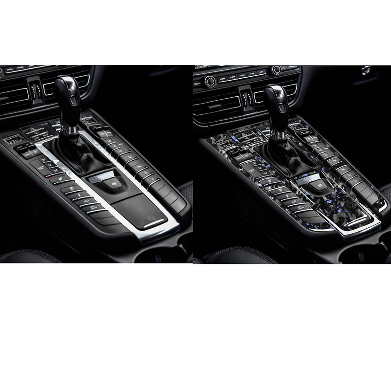 WXZOS Genuine Carbon Fiber Center Console Panel Trim for Porsche Macan (95B) 2014-2021