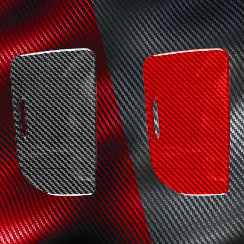 WXZOS Genuine Carbon Fiber Center Cup Holder Trim for Chevrolet Corvette C8 2020-2024