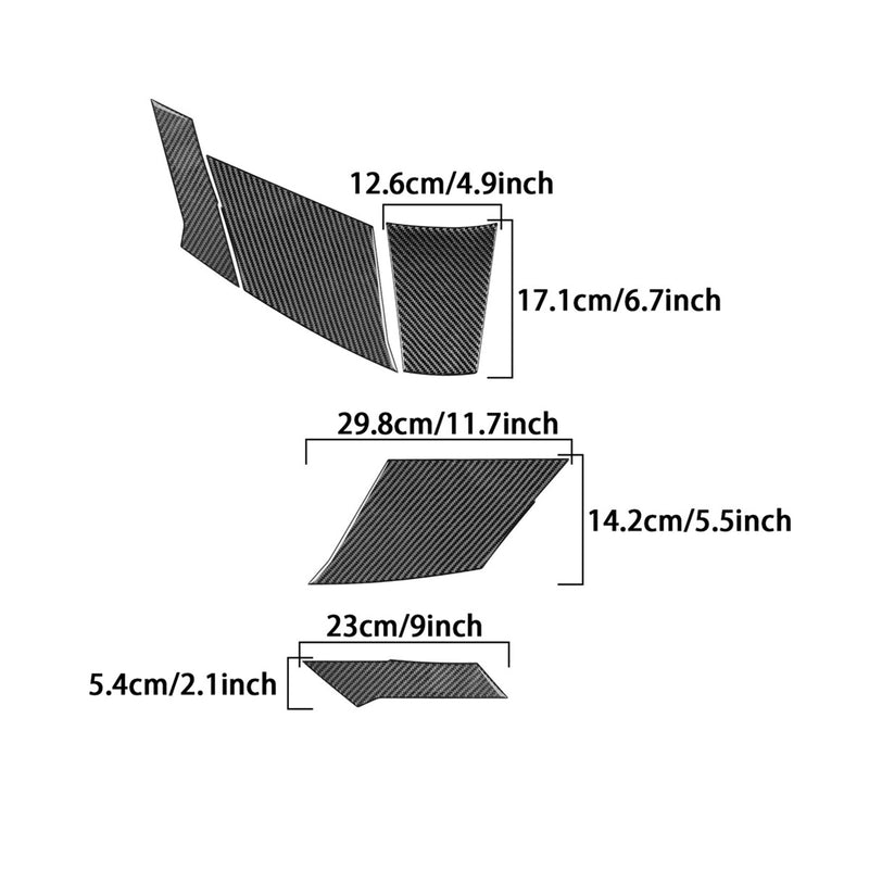 WXZOS Genuine Carbon Fiber Rear Engine Hatch Trim for Chevrolet Corvette C8 2020-2024