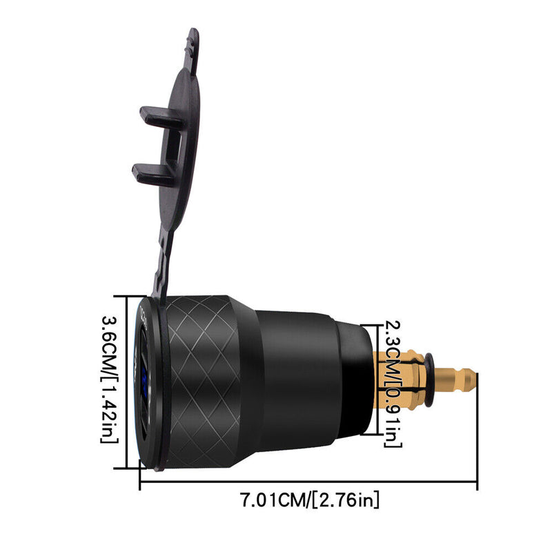 Dual QC3.0 USB Charger DIN EU Plug Socket For BMW Motorcycle