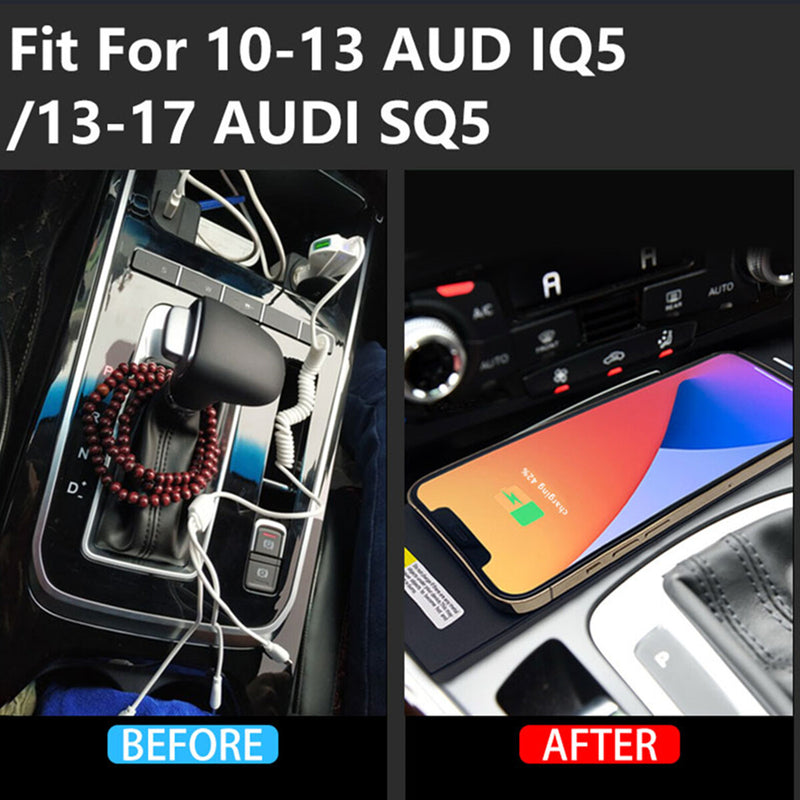 WXZOS Center Console Phone Wireless Fast Charging Pad for Audi Q5 SQ5 2010-2017