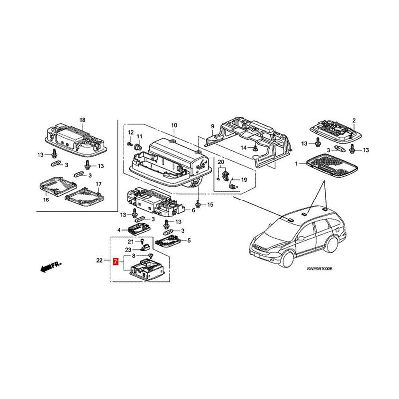 Sunroof Switch Button Fit for Honda CR-V 2007-2009