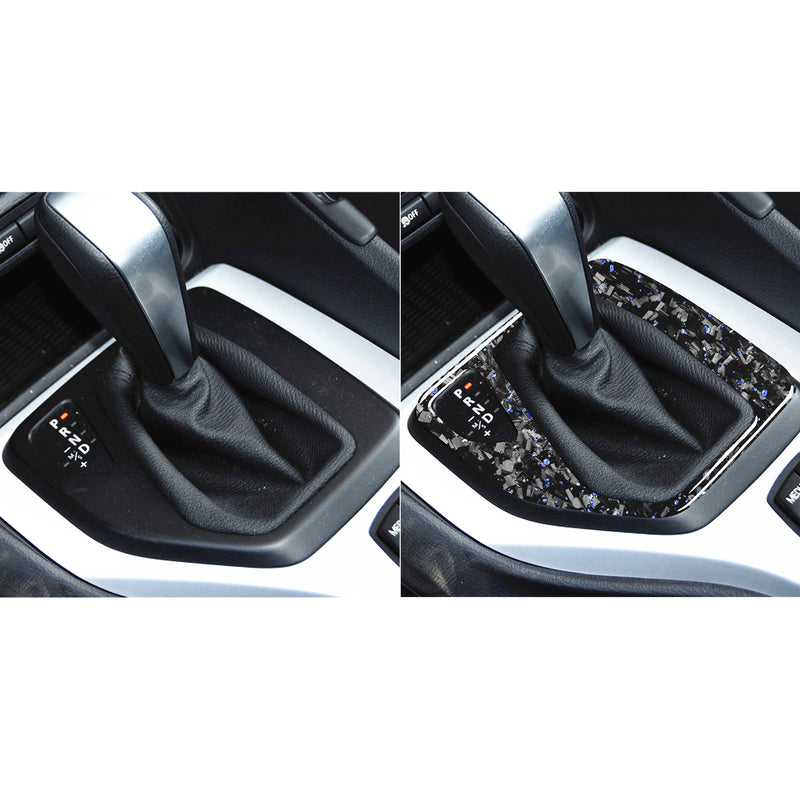WXZOS Genuine Carbon Fiber Gear Shift Lever Panel Trim for BMW E84 X1 2011-2015