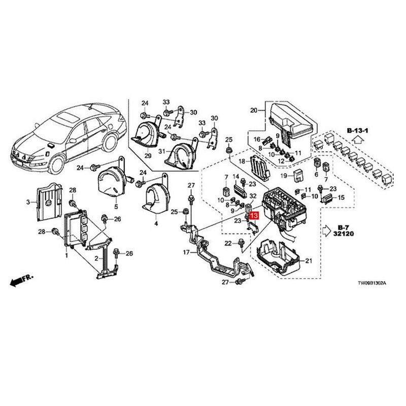 Vente fusible multibloc 100/40A pour Honda Accord 2008-2012