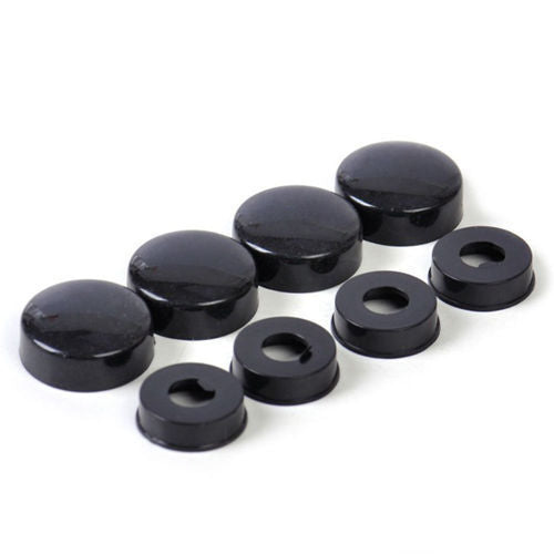 12pcs Car Truck Security Screw Cap Bolt Cover Set License Plate Frame Black