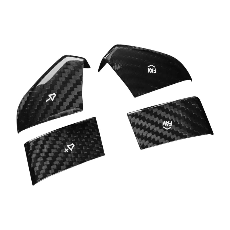 WXZOS Carbon Steering Wheel Drive Mode Button Trim for Chevrolet Corvette C8 2020-2024