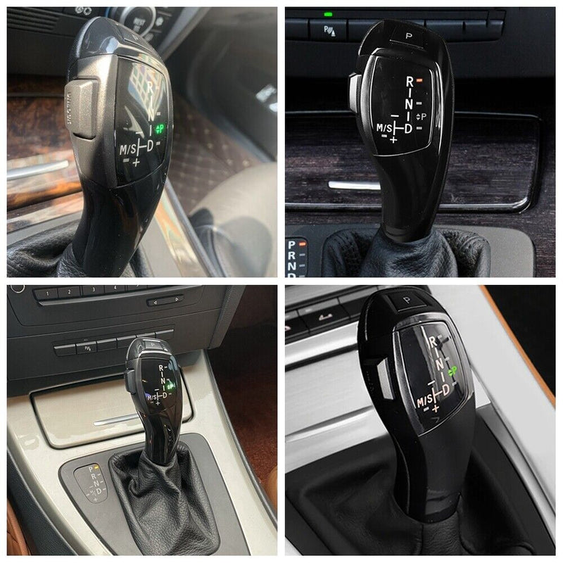 Black LED Shift Knob w/Engine START STOP Cover for BMW 2010-2012 E84 X1 Pre-LCI