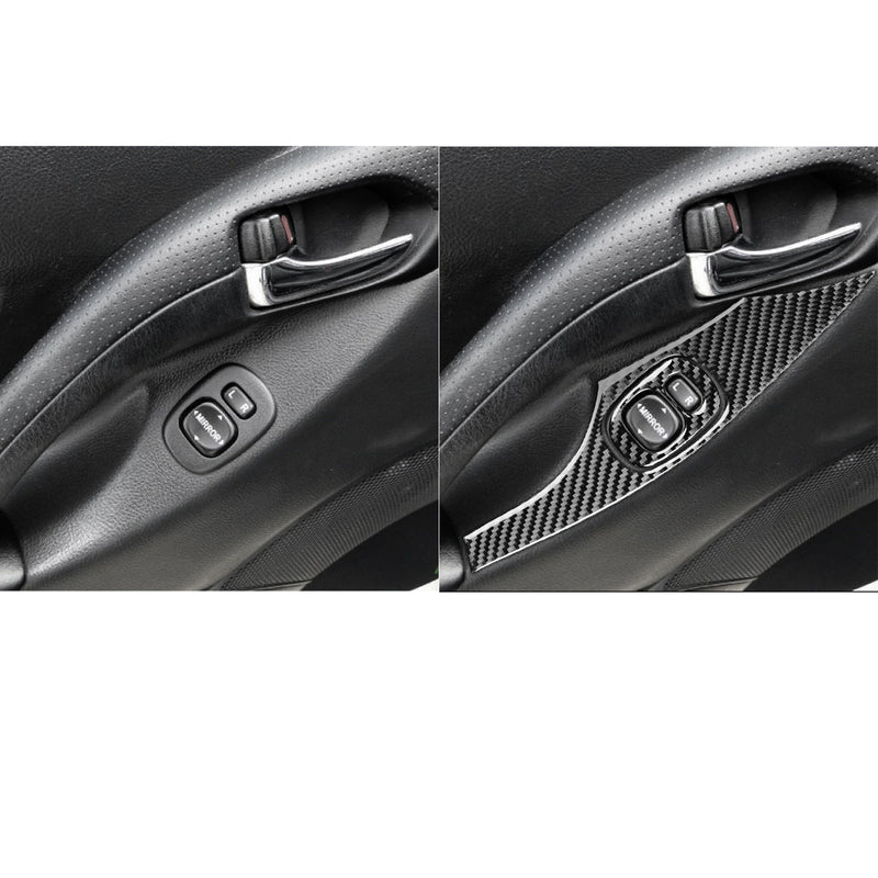 WXZOS Genuine Carbon Fiber Door Armrest Switch Panel Trim for Toyota Celica 2000-2005