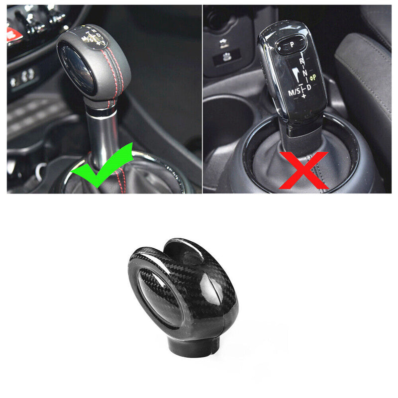 Carbon Fiber Gear Shift Knob Cover w/SST Trim for Mini Cooper F56 F57 2014-2021